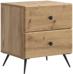 vidaXL Κομοδίνο Artisan Δρυς 43 x 34,5 x 47,5 εκ Επεξεργασμένο Ξύλο