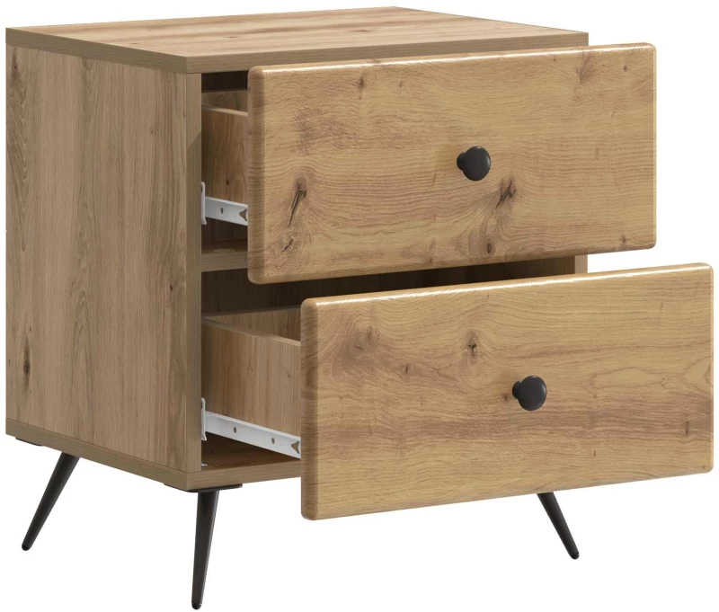 vidaXL Κομοδίνο Artisan Δρυς 43 x 34,5 x 47,5 εκ Επεξεργασμένο Ξύλο