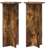 vidaXL Βάση φυτών 2 pcs Καπνισμένο Ξύλο Δρυός 40 x 40 x 80 cm