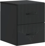 vidaXL Τοίχου Κρεμαστό Κομοδίνο 2 pcs Μαύρο 34,5 x 33 x 40 εκ