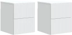 vidaXL Τοίχου Κρεμαστό Κομοδίνο 2 pcs Λευκό 33 x 34,5 x 40 εκ