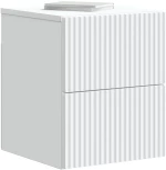 vidaXL Τοίχου Κρεμαστό Κομοδίνο 2 pcs Λευκό 33 x 34,5 x 40 εκ