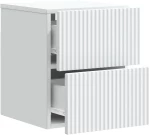 vidaXL Τοίχου Κρεμαστό Κομοδίνο 2 pcs Λευκό 33 x 34,5 x 40 εκ