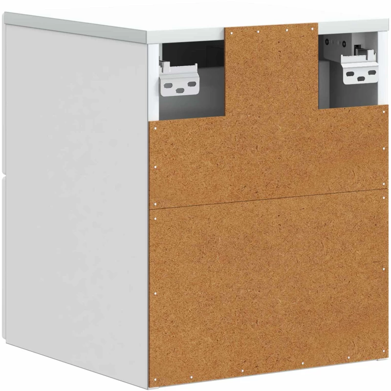 vidaXL Τοίχου Κρεμαστό Κομοδίνο 2 pcs Λευκό 33 x 34,5 x 40 εκ