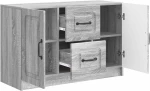vidaXL Πλαϊνό γραφείο με συρτάρι Γκρι Sonoma 89 x 34,5 x 57 εκ.