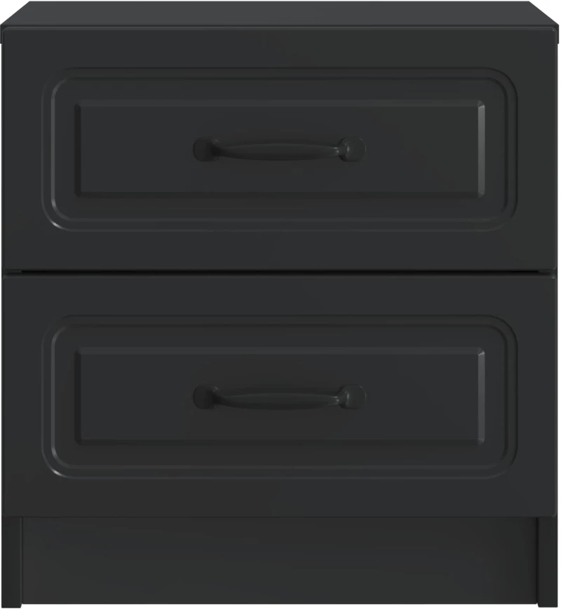 vidaXL Κομοδίνο 2 pcs Μαύρο 43 x 34,5 x 44,5 εκ Επεξεργασμένο Ξύλο