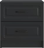 vidaXL Κομοδίνο 2 pcs Μαύρο 43 x 34,5 x 44,5 εκ Επεξεργασμένο Ξύλο