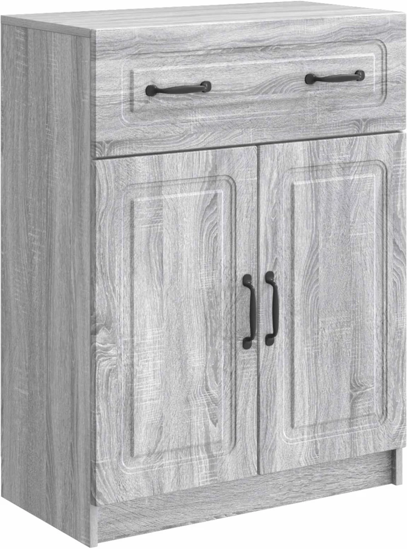 vidaXL Πλαϊνό γραφείο με συρτάρι Γκρι Sonoma 66 x 34,5 x 87 εκ.