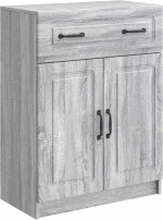 vidaXL Πλαϊνό γραφείο με συρτάρι Γκρι Sonoma 66 x 34,5 x 87 εκ.