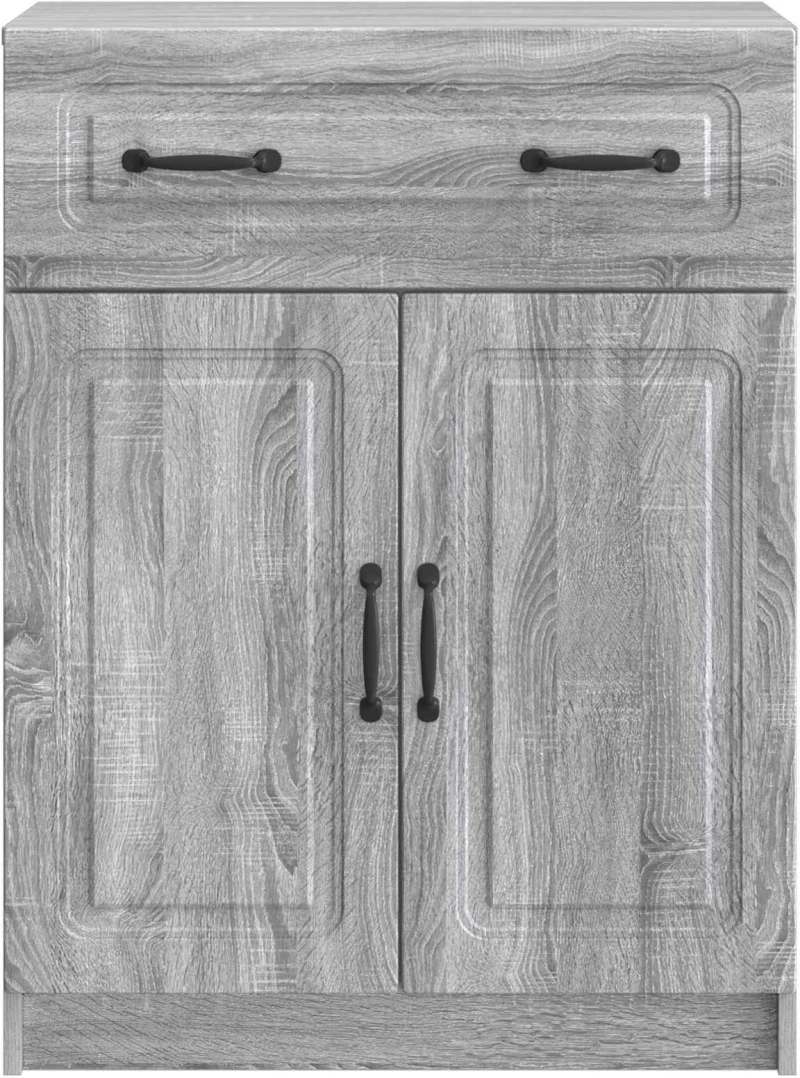 vidaXL Πλαϊνό γραφείο με συρτάρι Γκρι Sonoma 66 x 34,5 x 87 εκ.