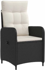 vidaXL Σετ Τραπέζι Καναπέ με μαξιλάρι 3 pcs Μαύρο και Κρεμ Λευκό