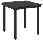vidaXL Σετ Τραπέζι Καναπέ με μαξιλάρι 3 pcs Μαύρο και Κρεμ Λευκό