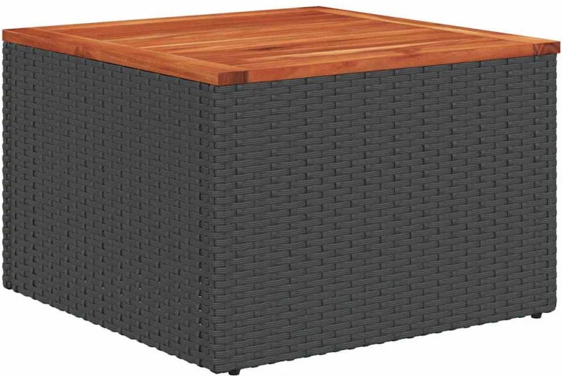 vidaXL Σετ Καναπέ Κήπου με μαξιλάρι 6 pcs Μαύρο συνθετικό ρατάν