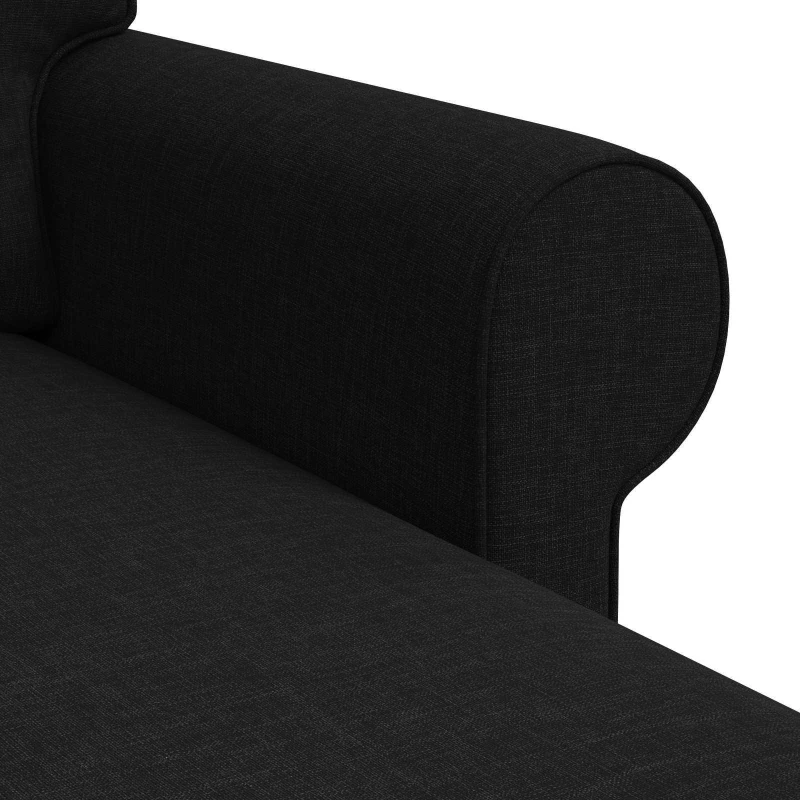 vidaXL Καναπές Μαύρο 215 x 138 x 80 εκ ύφασμα