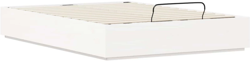 vidaXL Κρεβάτι Οθωμανικού Τύπου Λευκός 120 x 200 cm Στερεό πεύκο