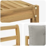 vidaXL Σειρά Καναπέ Εξωτερικού 4 pcs Λευκό και Ανοιχτό Γκρι
