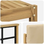 vidaXL Σειρά Καναπέ Εξωτερικού με μαξιλάρι 7 pcs Λευκό και Μπεζ