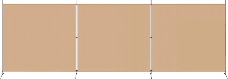 vidaXL 4-Πίνακας Διαχωριστικός Μπεζ 525 x 180 cm Ύφασμα