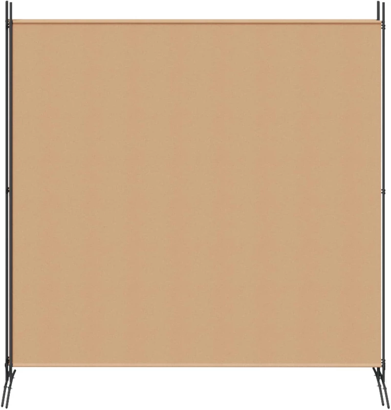 vidaXL 4-Πίνακας Διαχωριστικός Μπεζ 525 x 180 cm Ύφασμα