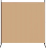 vidaXL 4-Πίνακας Διαχωριστικός Μπεζ 525 x 180 cm Ύφασμα
