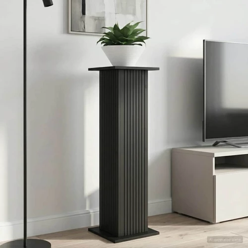 vidaXL Βάση φυτών 2 pcs Μαύρο 30,5 x 30 x 100,5 εκ Επεξεργασμένο Ξύλο