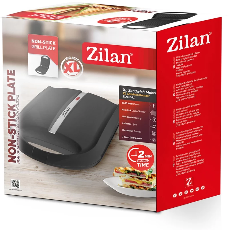 SANDWICH MAKER 1400 - 1600W ZLN4841