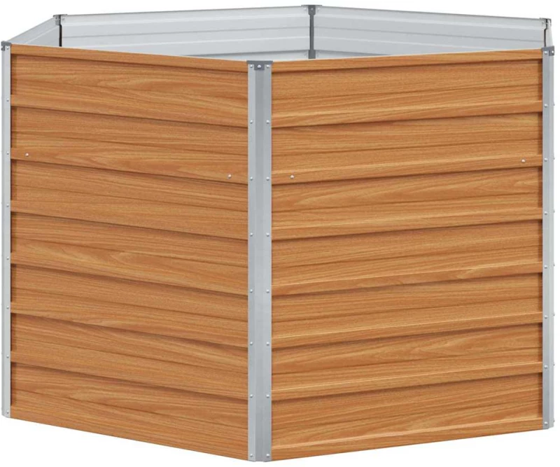 vidaXL Υψωμένο Κρεβάτι Κήπου Ανοιχτό καφέ 129 x 129 x 77 cm