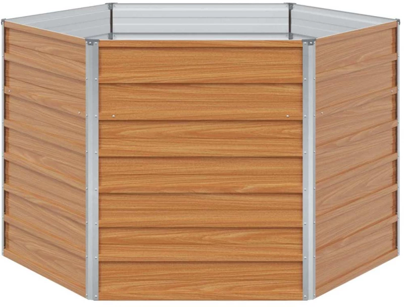 vidaXL Υψωμένο Κρεβάτι Κήπου Ανοιχτό καφέ 129 x 129 x 77 cm