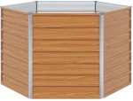 vidaXL Υψωμένο Κρεβάτι Κήπου Ανοιχτό καφέ 129 x 129 x 77 cm
