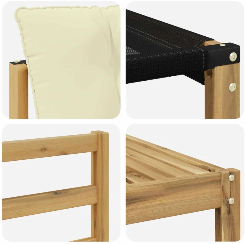 vidaXL Σειρά Καναπέ Εξωτερικού με μαξιλάρι 6 pcs Λευκό και Κρεμ