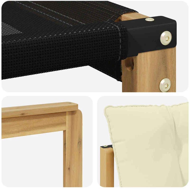 vidaXL Σειρά Καναπέ Εξωτερικού με μαξιλάρι 6 pcs Λευκό και Κρεμ