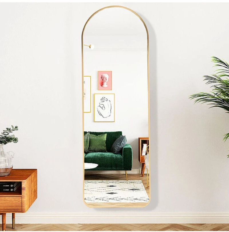 Stewehome Διακοσμητικός καθρέφτης τοίχου από MDF με οβάλ κοπή
