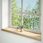 vidaXL Περβάζια παραθύρων 2 τεμ. 110x30x2 εκ. Ακατέργαστο Μασίφ Δρυός