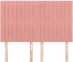 vidaXL Κεφαλάρι Ροζ Βελούδινο 144x5x118/128 εκ.