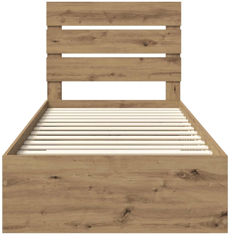 vidaXL Σκελετός Κρεβατιού Artisan Oak 90 x 200 cm Επεξεργασμένο ξύλο