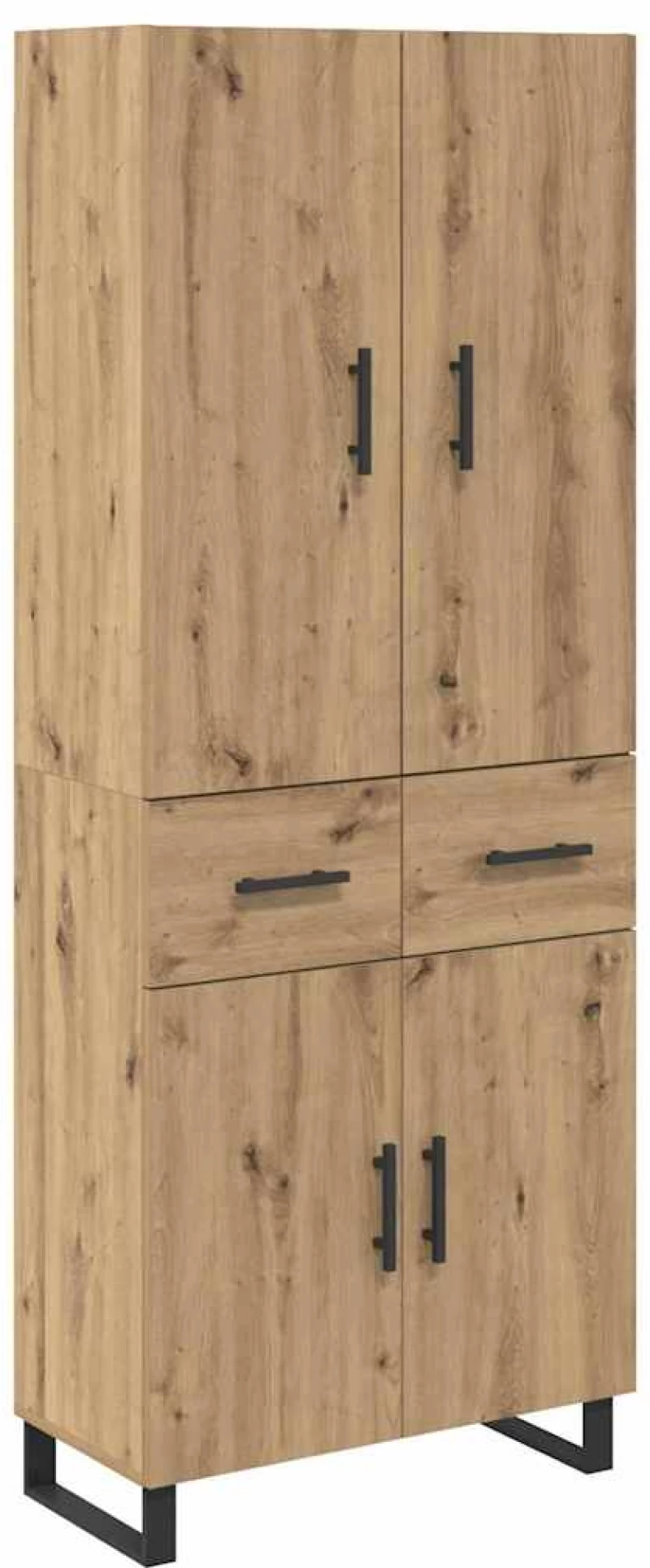 vidaXL Highboard με συρτάρι 2 pcs Artisan Oak 69,5 x 34 x 180 εκ.