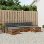 vidaXL Σετ Καναπέ με μαξιλάρι 6 pcs Στερεό Ξύλο Ακακίας