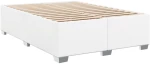 vidaXL Κρεβάτι Boxspring με Στρώμα Λευκό 160x200εκ.από Συνθετικό Δέρμα