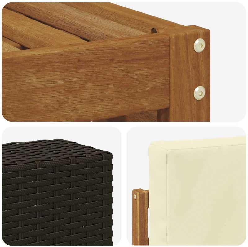 vidaXL Σετ Καναπέ με μαξιλάρι 8 pcs Στερεό Ξύλο Ακακίας
