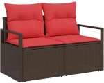 vidaXL Σετ Καναπέ με μαξιλάρι 11 pcs Καφέ συνθετικό ρατάν