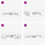 vidaXL Σετ Καναπέ με μαξιλάρι 9 pcs Στερεό Ξύλο Ακακίας