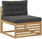 vidaXL Σειρά Καναπέ Εξωτερικού με μαξιλάρι 6 pcs Άσπρο και Ανθρακί