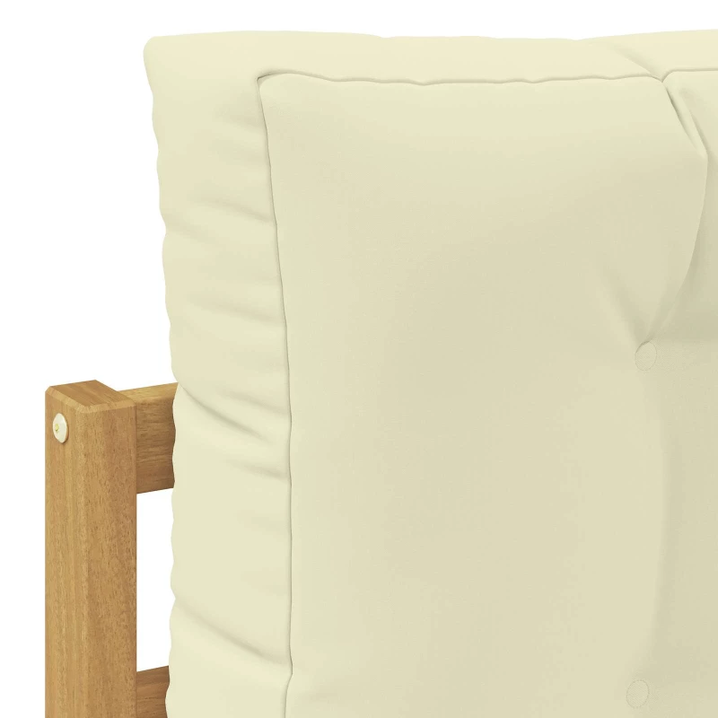 vidaXL Σειρά Καναπέ Εξωτερικού με μαξιλάρι 7 pcs Λευκό και Κρεμ
