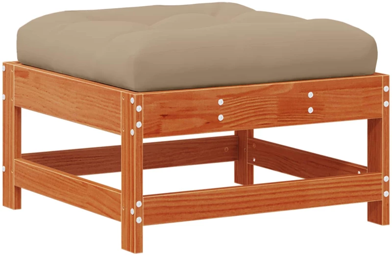 vidaXL Σετ Ξαπλώστρας Κήπου 8 pcs Κερί Παλαίωσης Μασίφ Ξύλο Πεύκου