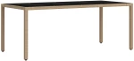 vidaXL Σετ Εξωτερικής Τραπέζης 9 pcs Μπεζ και Κρέμ 190 x 90 x 75 cm