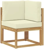vidaXL Σειρά Καναπέ Εξωτερικού 4 pcs Λευκό και Κρεμ