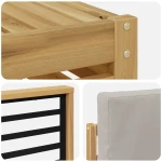 vidaXL Σειρά Καναπέ Εξωτερικού 5 pcs Λευκό και Ανοιχτό Γκρι