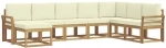 vidaXL Σειρά Καναπέ Εξωτερικού με μαξιλάρι 8 pcs Λευκό και Κρεμ