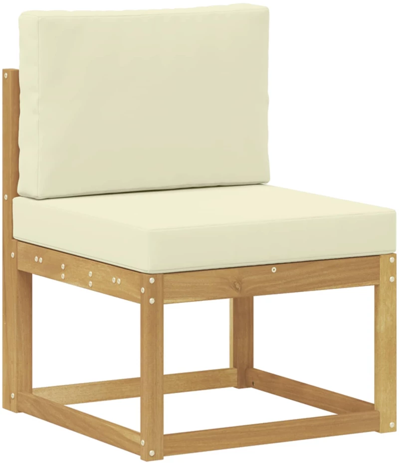 vidaXL Σειρά Καναπέ Εξωτερικού με μαξιλάρι 8 pcs Λευκό και Κρεμ