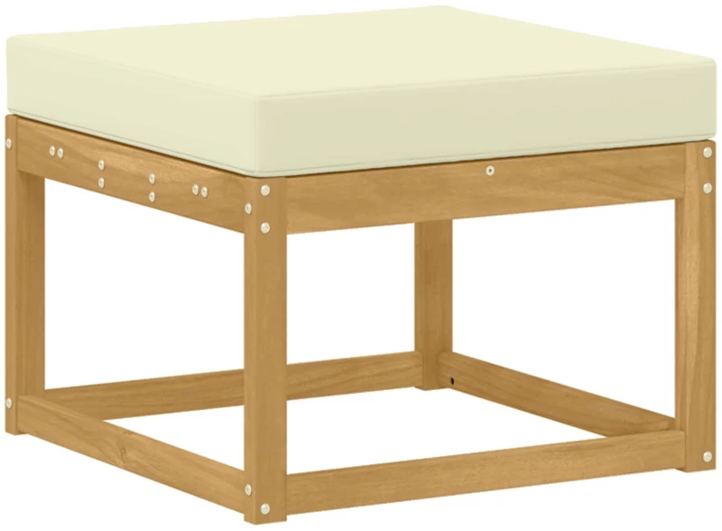 vidaXL Σειρά Καναπέ Εξωτερικού με μαξιλάρι 8 pcs Λευκό και Κρεμ